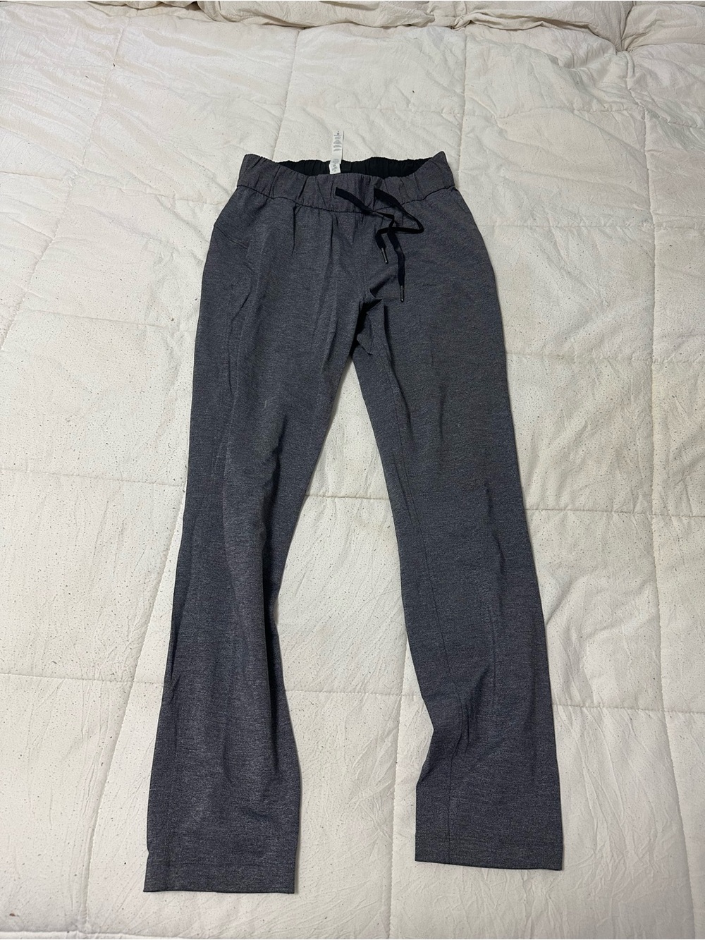 lululemon athletica Black and Heather Gray Drawstring Waistband Joggers
